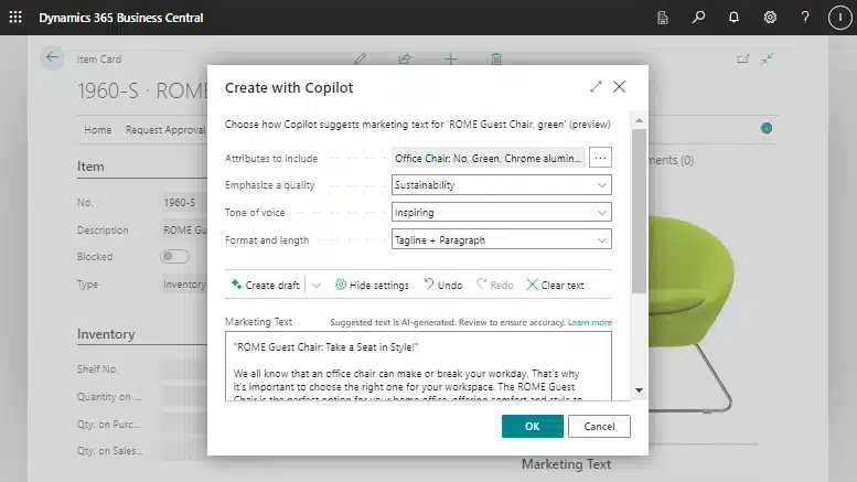 Dynamics 365 Business Central Copilot